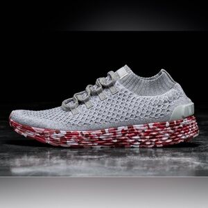 NOBULL Gray and Red Athletic Shoes